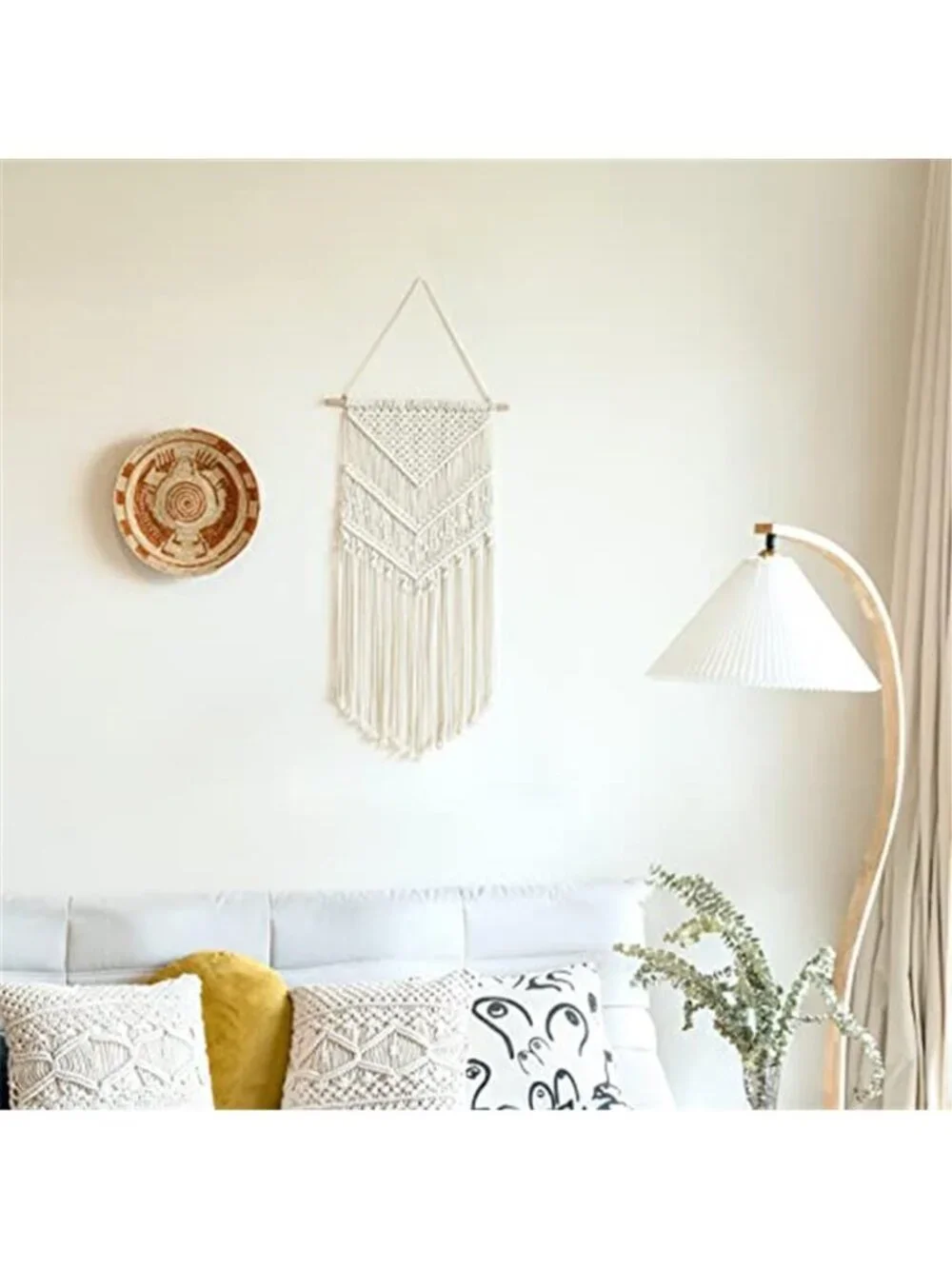 Macrame Wall Hanging Art Woven Boho Home Décor,Geometric Beautiful Yarn Tapestry